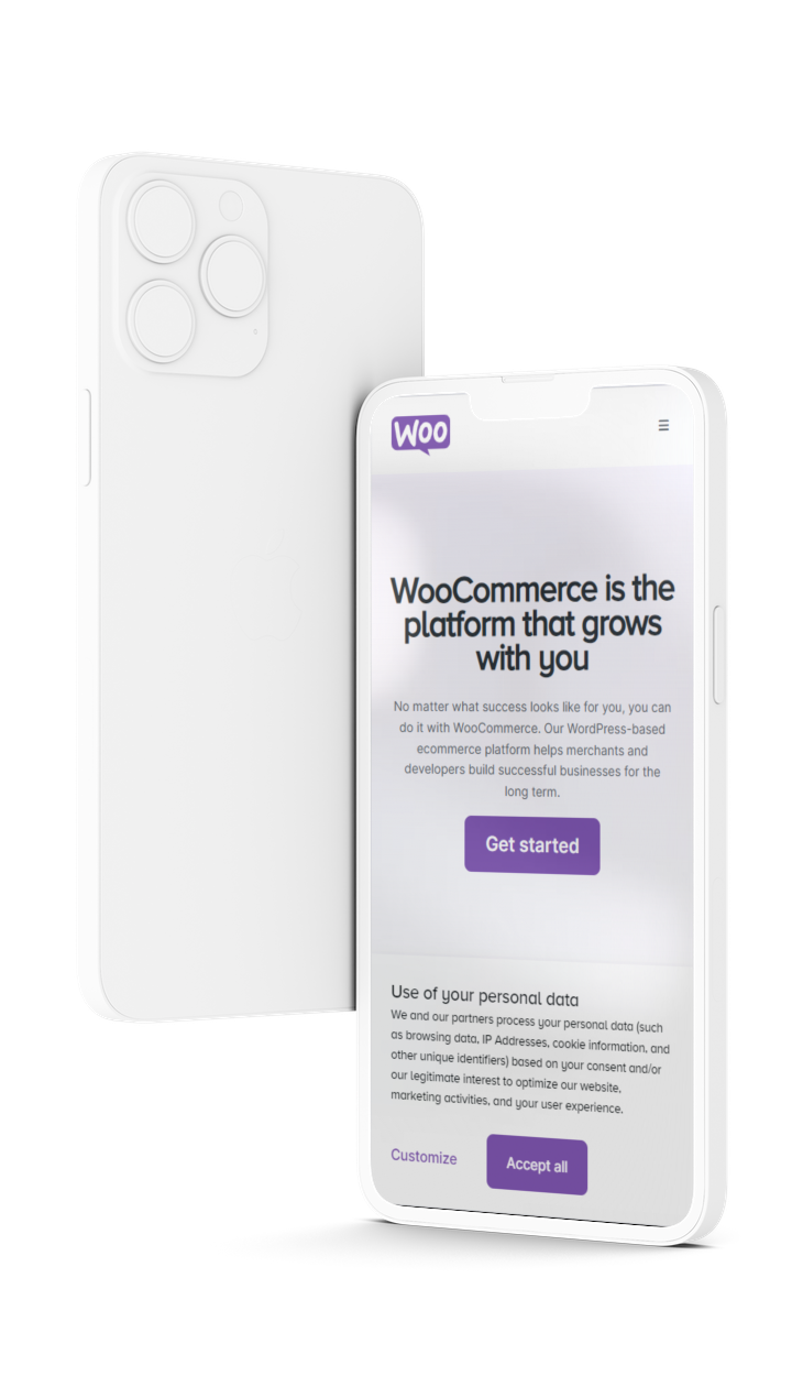 Mobiele weergave WooCommerce webshop